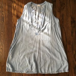 Sleeveless Chambray Dress LG